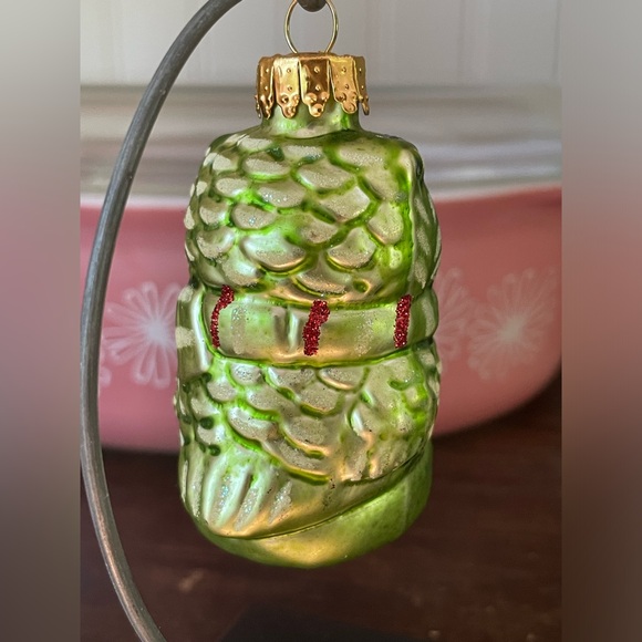 SOLD Green Glass Owl Christmas Ornament🎄🦉 - Picture 6 of 7